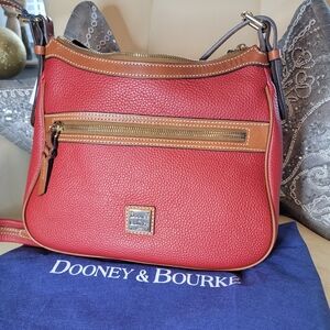Dooney & Bourke Red Pebbled Leather Shoulder/Crossbody Bag NWT
